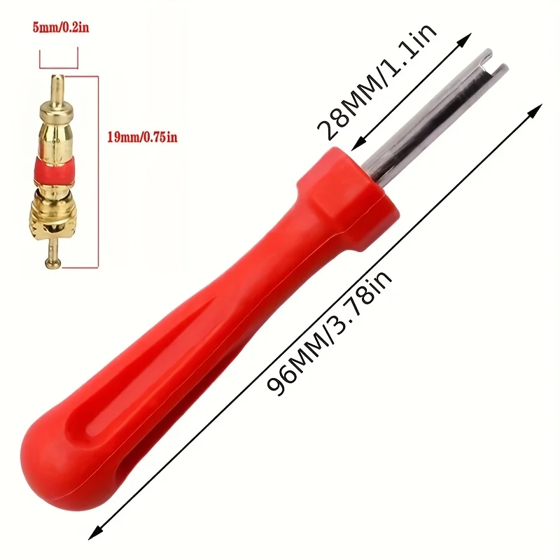 2/7/13/31pcs Tire Valve Core Set with Screwdriver Tool Car Motorcycle Bike Tire Valve Core Vacuum Tyre Valve Stems Core Remover 3