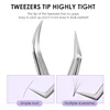 NATUHANA Eyelash Extension Tweezers Stainless Steel High Precision Stainless Steel Superhard Anti-Static Tweezers Makeup Tools 3