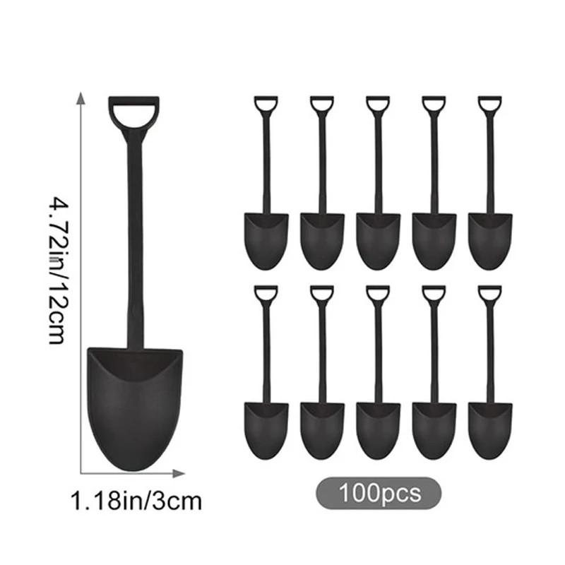 Plastic Disposable Spoon Kitchen Tableware Mini Coffee Teaspoon Fruit Ice Cream Dessert 50Pcs 100Pcs