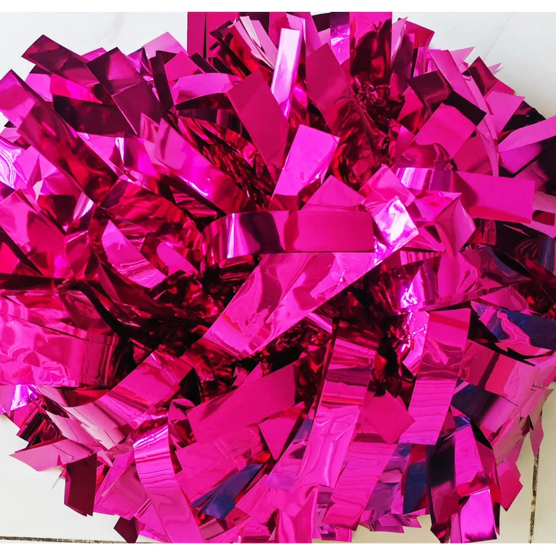 Metallic Cheerleader Pom Pom Pom, 1 Pc, 4 ", 6", 8"