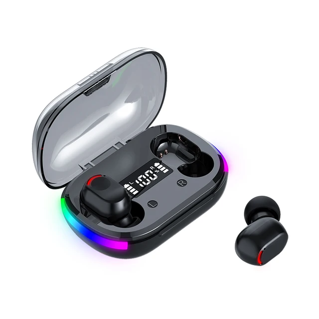 Mini TWS Bluetooth 5.3 Słuchawki bezprzewodowe Słuchawki sportowe 9D Hifi Dźwięk Wyświetlacz LED Słuchawki douszne z mikrofonem Lampa RGB Słuchawki do gier_voghion.com