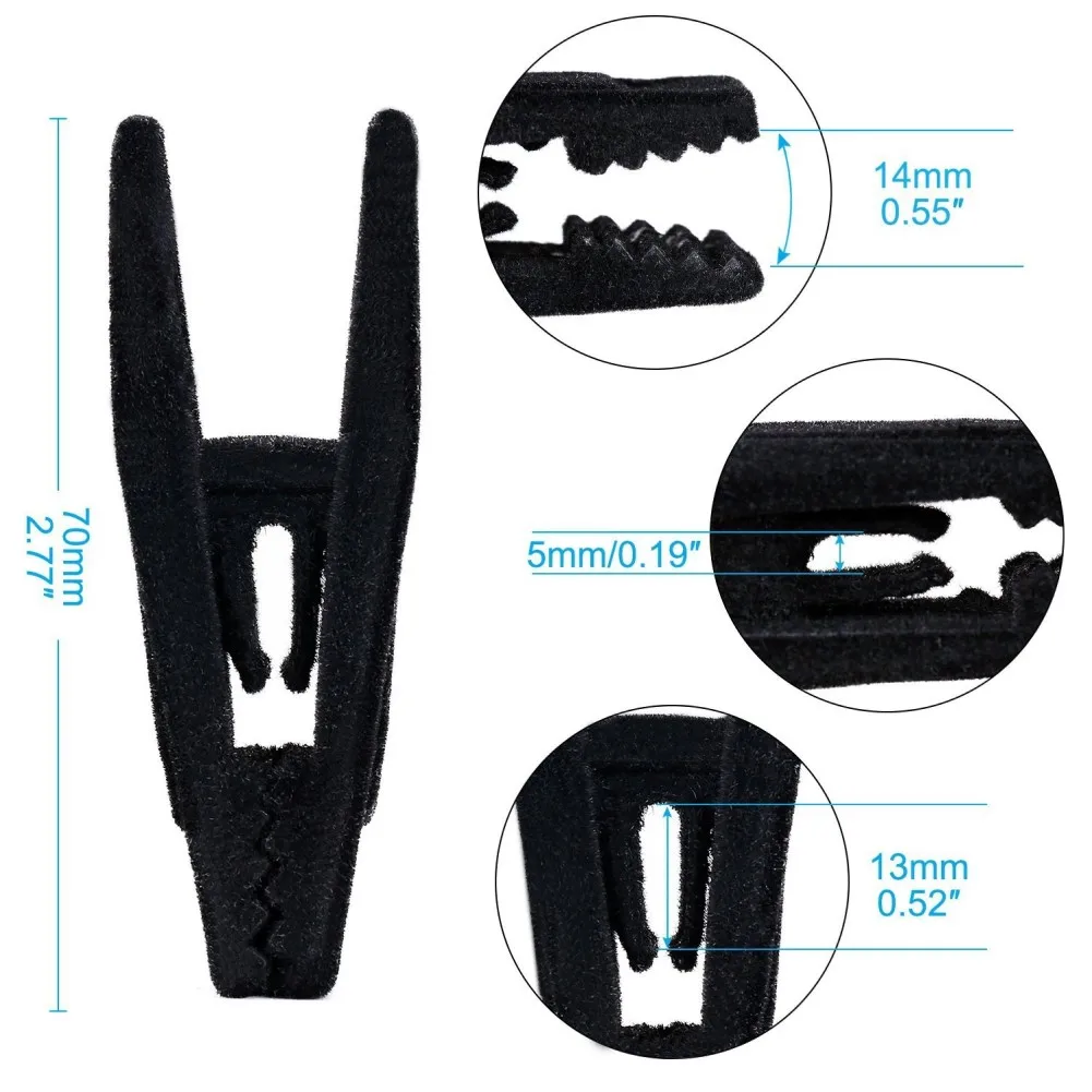 

20pcs Non Slip Velvet Hangers Clips For Velvet Flocked Trouser Coat Clothes Clip Drying Racks Space Saving Hanging Hooks