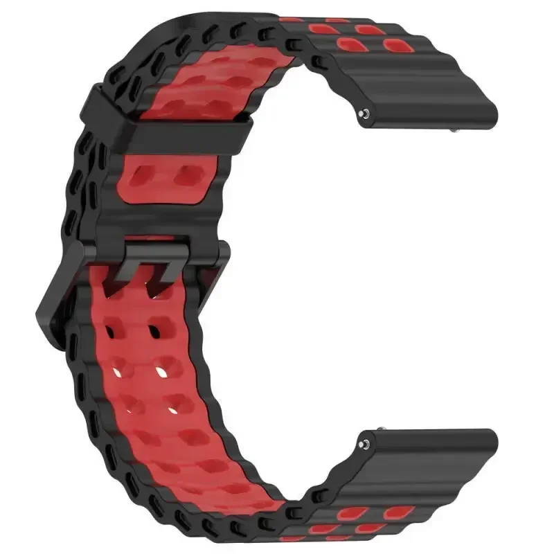 Breathable 22mm Silicone Watch Strap - Versatile and Stylish Replacement Band