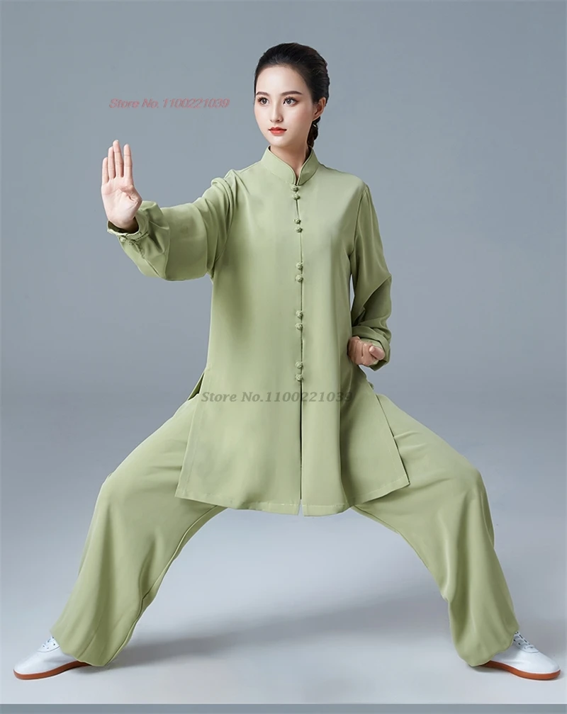 

2024 chinese kung fu tai chi martial arts clothes traditional breathable taijiquan practice training outdoor sports exercise