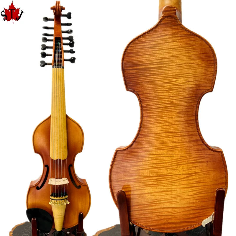 Stile Barocco Professiono Master 7X7 Corde 14 ''3/4 Viola D'Amore, Acero Intero