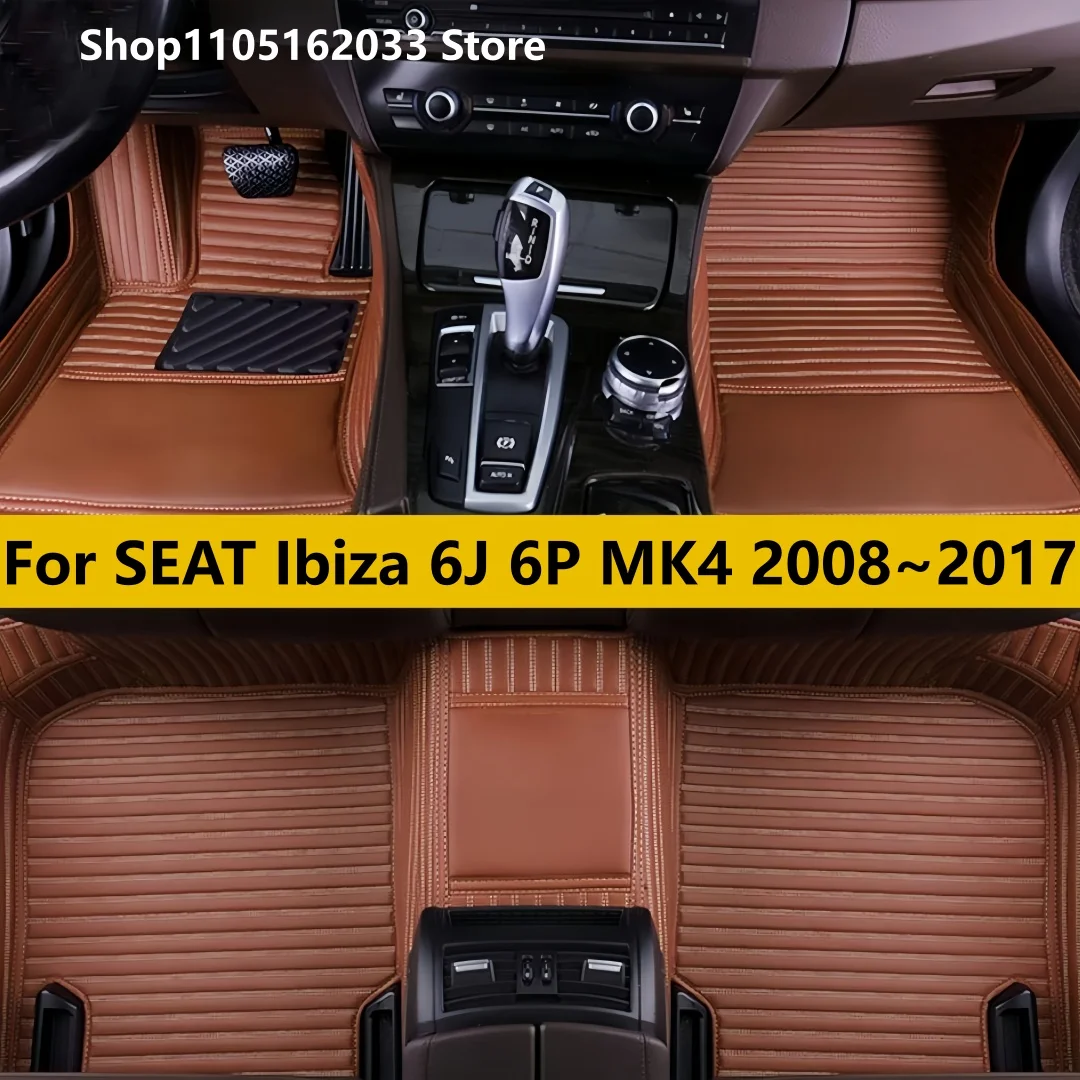 AUTOELEGANCETUNING - AUTOELEGANCETUNING - Set tappetini per Seat Ibiza 6J 2008-2017 SC ST tappetini auto bordo rosso