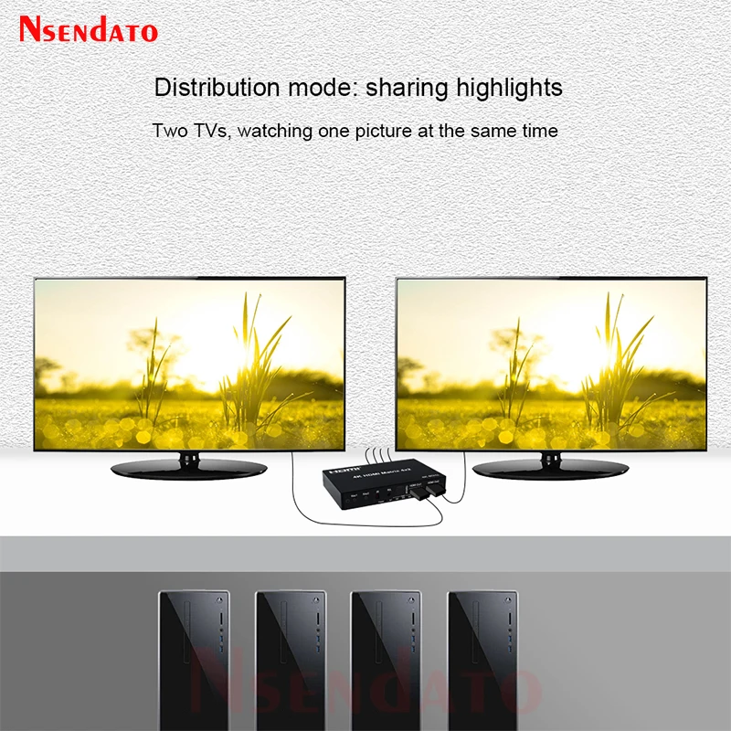 Commutateur Matriciel 4K 60Hz HDMI 4x 2 Ports port(s) 4x HDMI™ entrée 2x 3.5 mm / 2x HDMI Commutateur Matriciel 4K 60Hz HDMI 4x 2 Ports port(s) 4x HDMI™ entrée 2x 3.5 mm / 2x HDMI