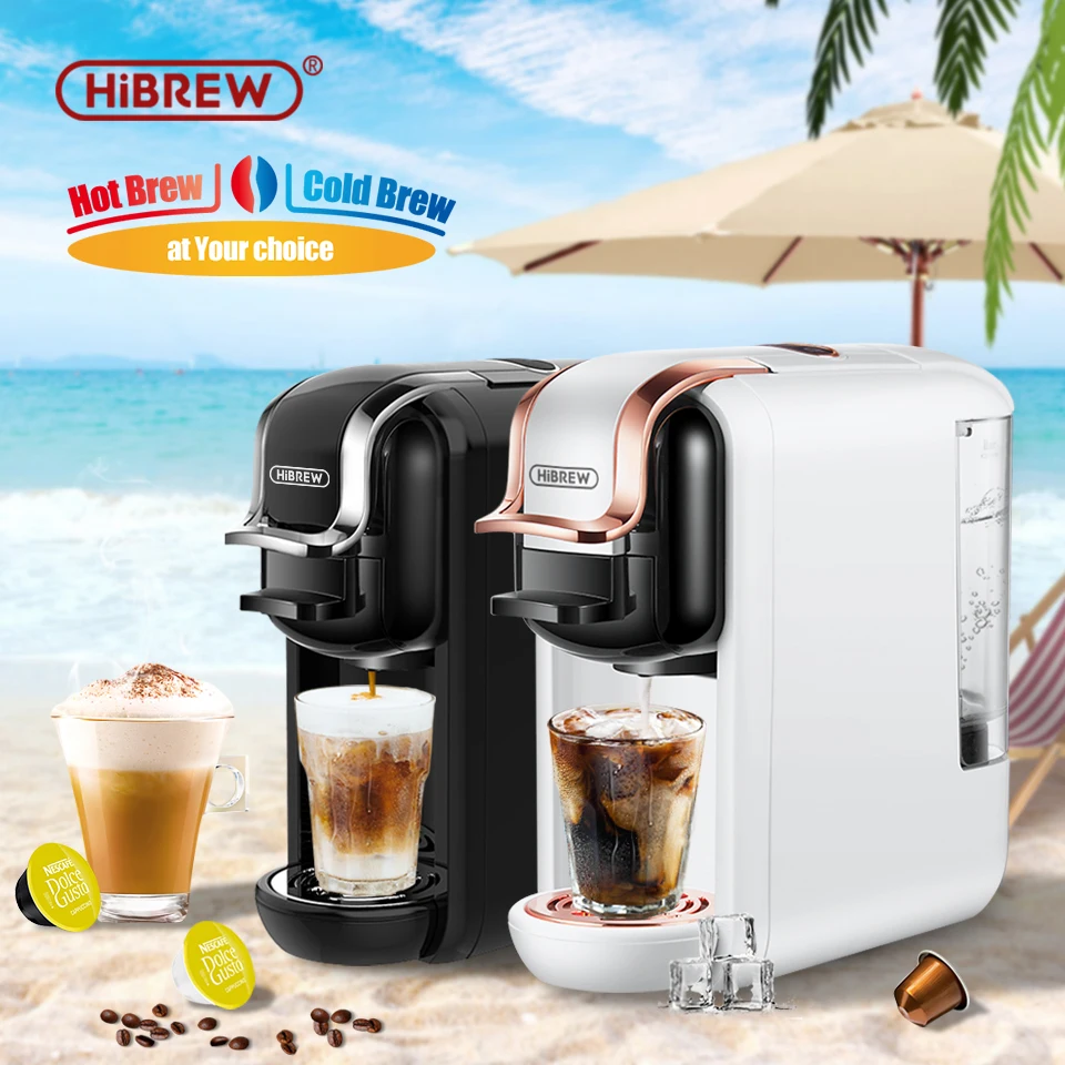 Hibrew Machine À Café Chaude/froide 4 En 1, Dosette 19 Bars