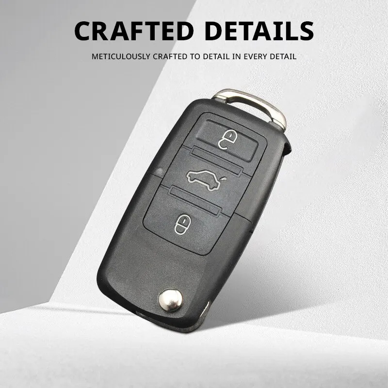Car Flip Key Fob Shell Car Key Shell 3 Buttons for Volkswagen B5 Blade Less Key Box Cover