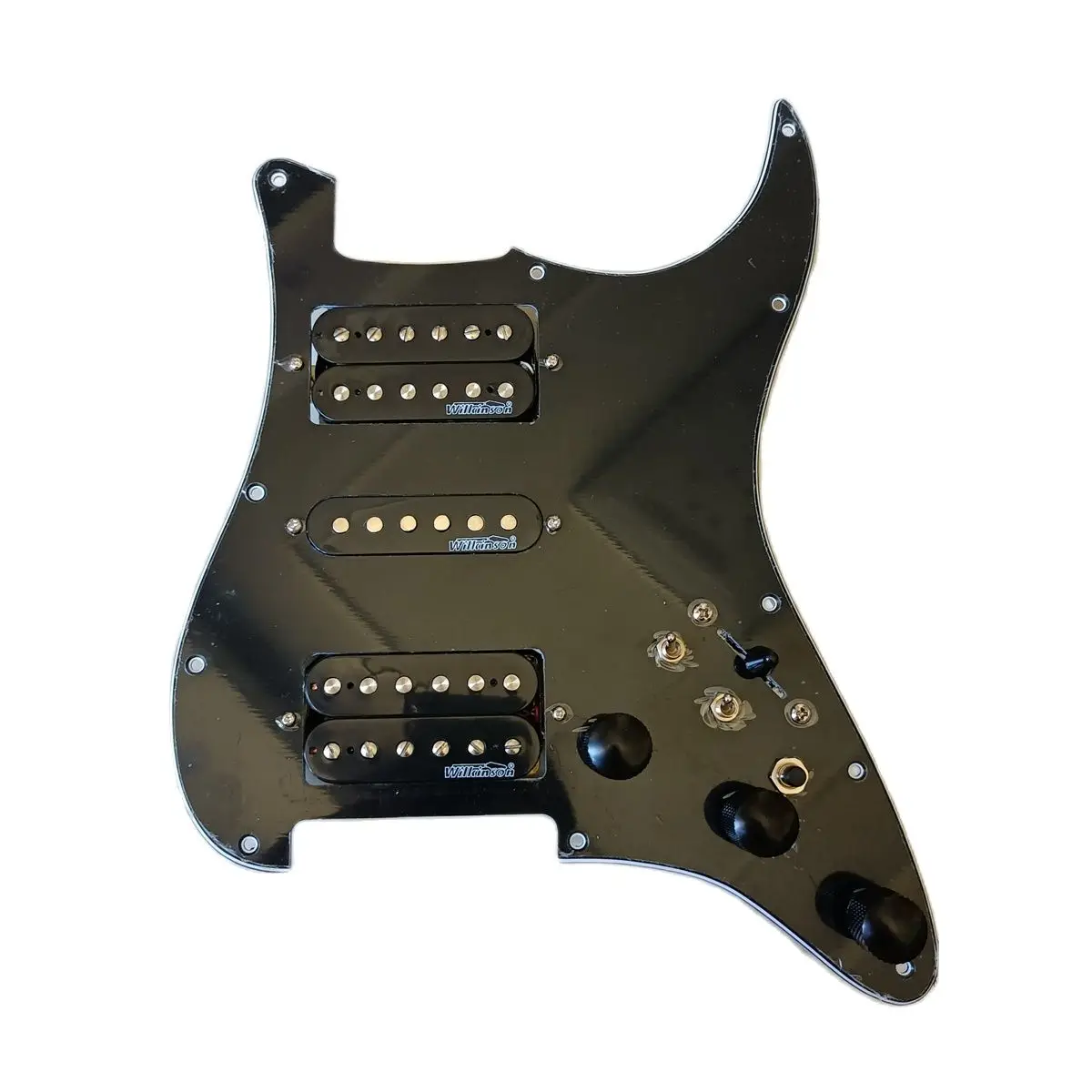 Hsh Precablato Usa Pickguard Harness Black Wilkinson Pickup Multifunzione Coil Split Switch 7 Way Toggle Parti Della Chitarra