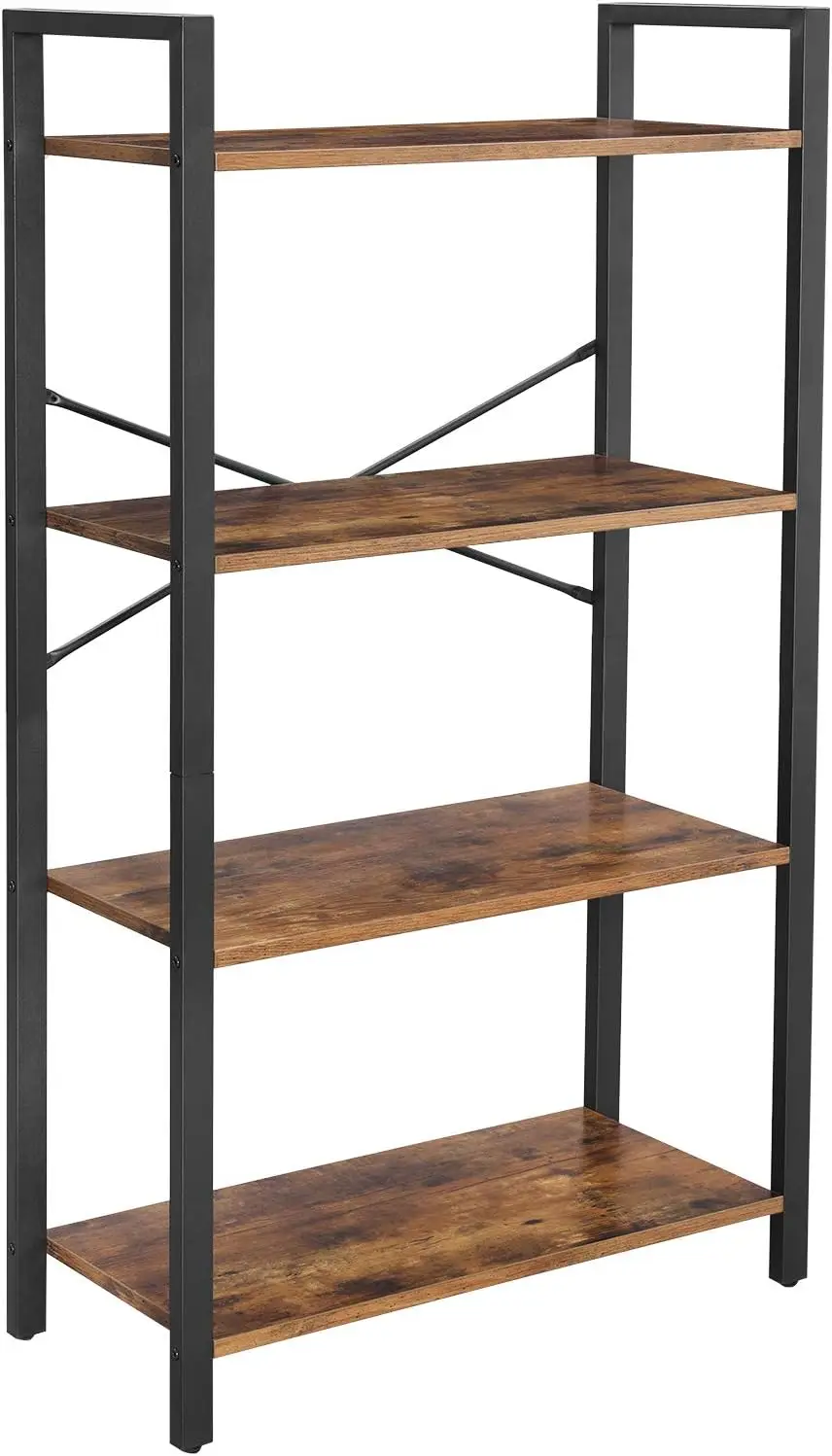 

VASAGLE Bookshelf, 4-Tier Shelving Unit, Bookcase, Book Shelf, 11.8 x 25.9 x 47.2 Inches, for Home Office, Living Room, Rustic