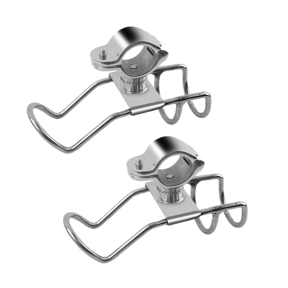 2Pcs 360 DegreeClamp on Rod Holder Marine Grade AISI316 Stainless Steel Pole Bracket Mount Boat On Rail Boat Accessories Yacht 2pcs hd ir cut cctv ir cut m12 m12 0 5 lens holder for ip camera double filter ircut lens mount