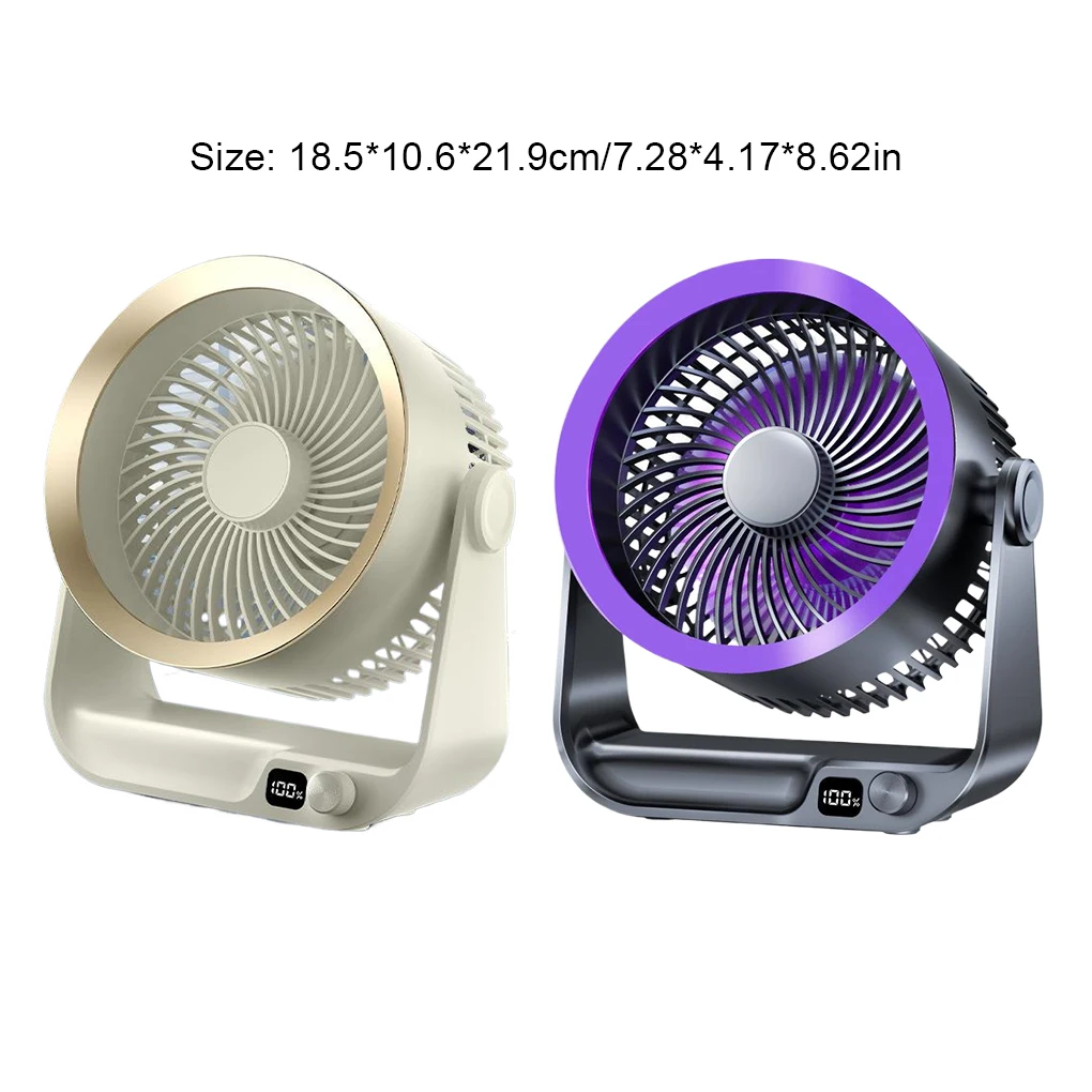 Wall Mounted Fan Portable USB Rechargeable Fan Adjustable 100 Level Desktop Fan Silent Charging Dormitory Office Air Circulation