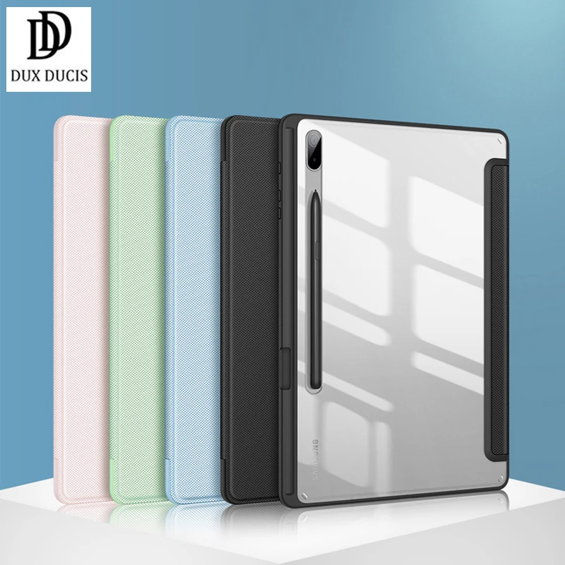 Per Samsung Galaxy Tab S8 S9 Ultra Case Trifold Stand Custodia Intelligente In Pelle Pu Con Portamatite Per Tab S7 S8 Plus Dux Ducis