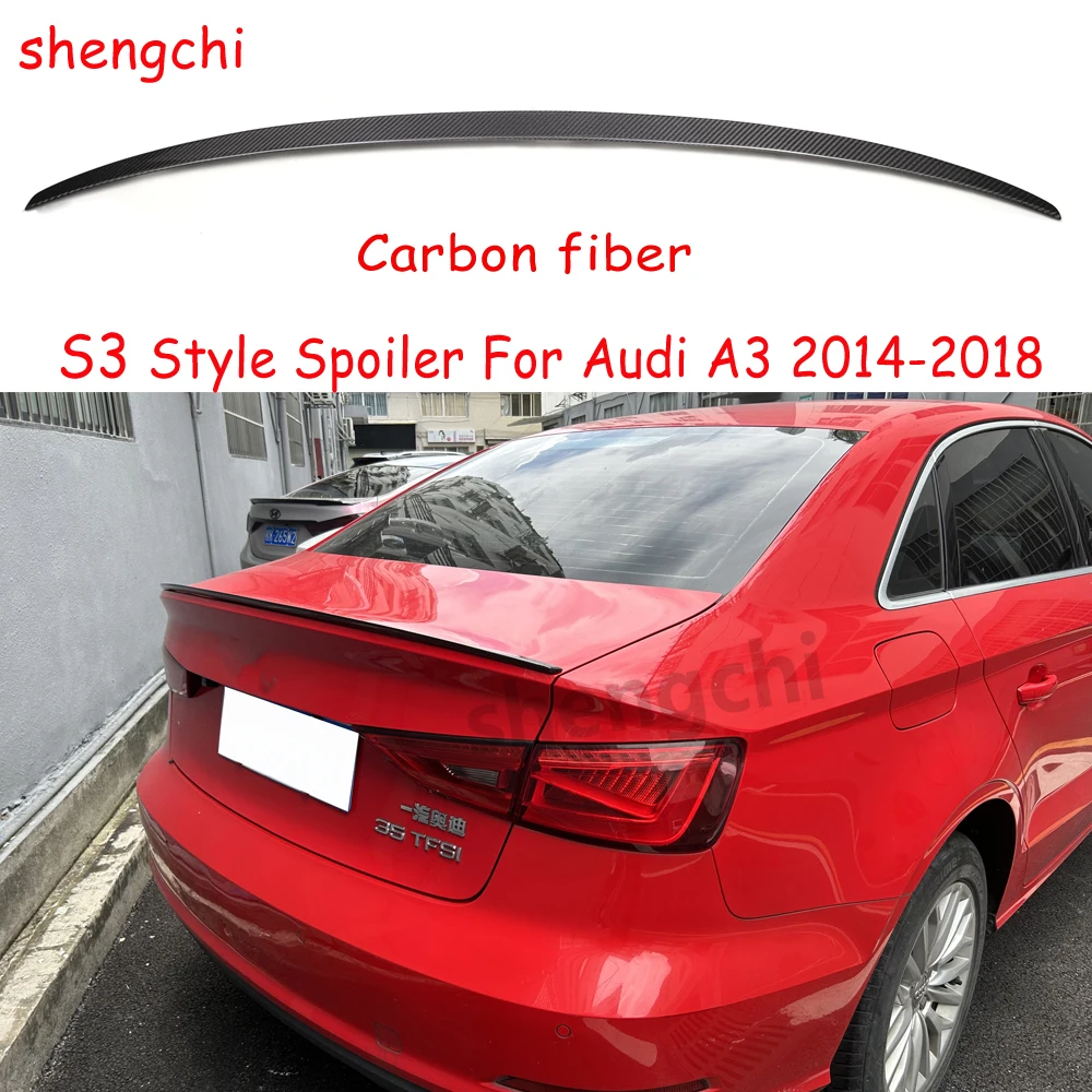 

A3 S3 Style Carbon Fiber Rear Trunk Spoiler Wings For Audi A3 RS3 8V Sedan 2014-2018
