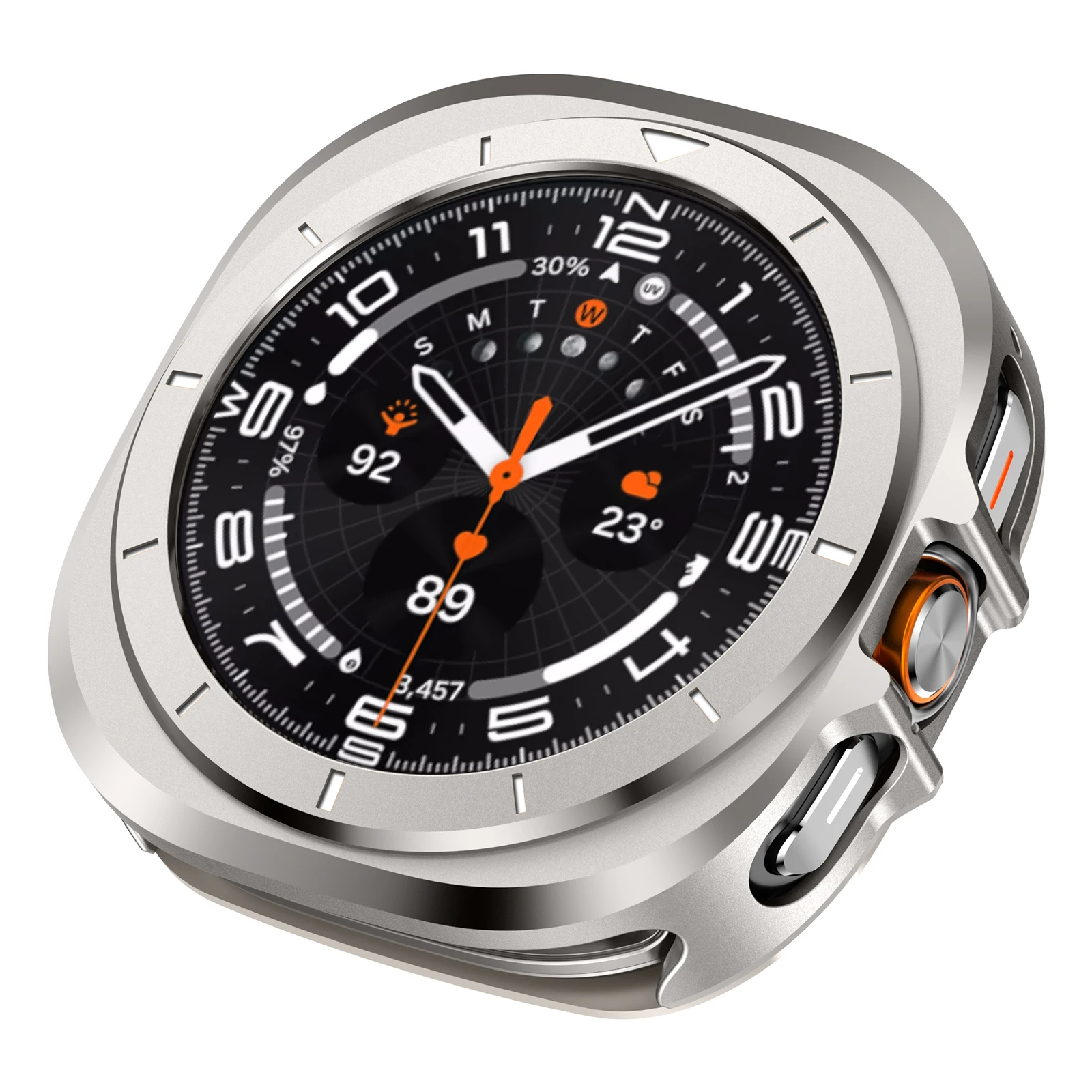 Premium Metal Protective Case | Durable Alloy Hard Cover for Smartwatch | 47mm Bumper Accessory