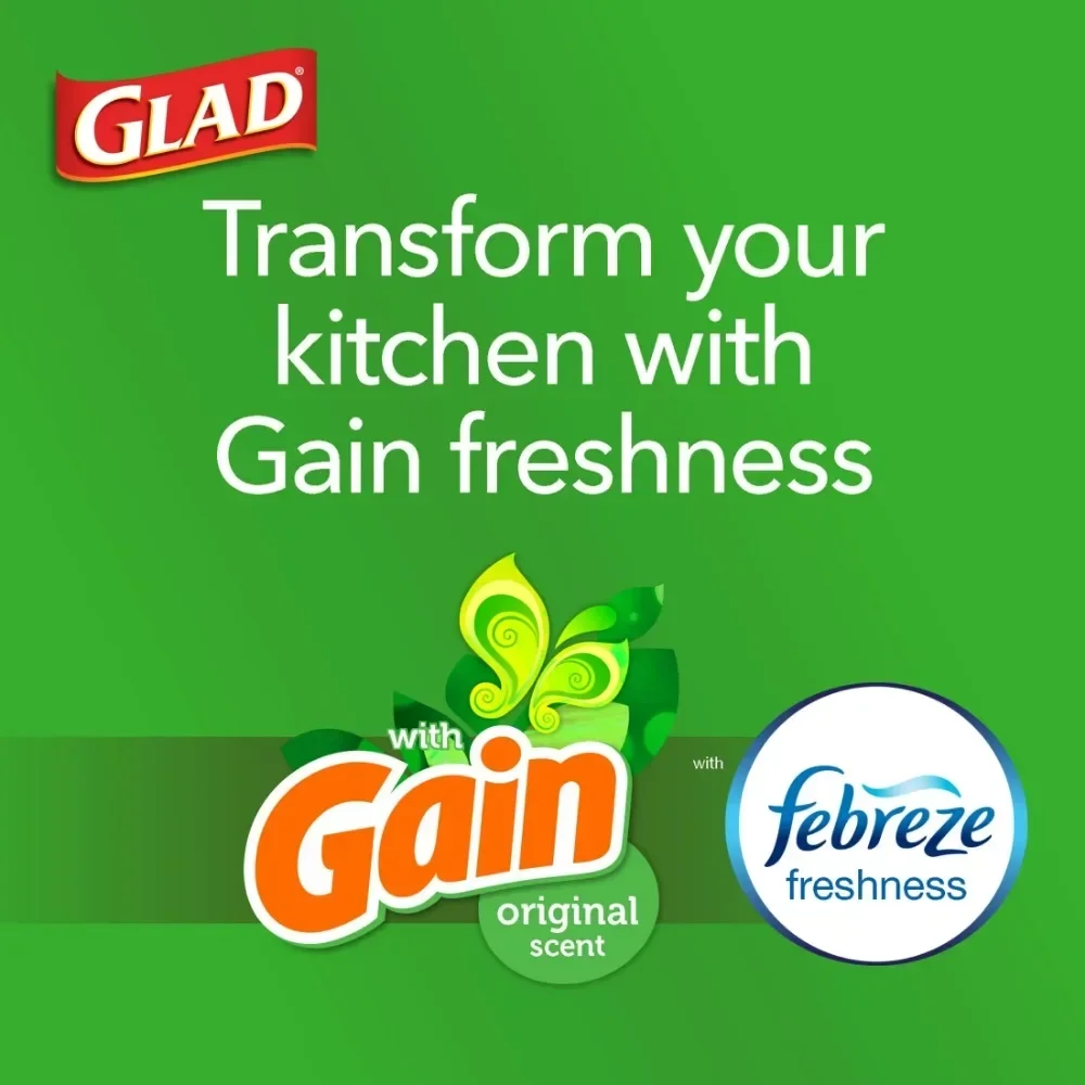 Glad ForceFlex Tall Kitchen Trash Bags with Febreze