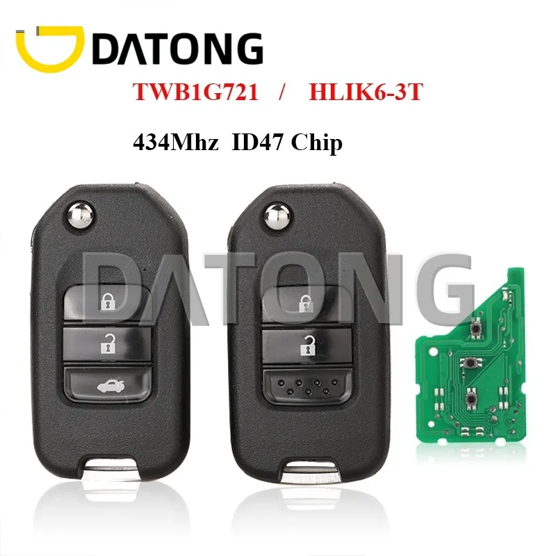 

CHANKey 2/3BTN Remote Key For Honda Civic Accord City CR-V Jazz XR-V Vezel HR-V FRV Spirior JADE 433MHz HLIK6-3T / TWB1G721