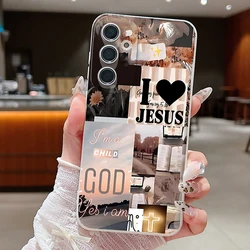 Jesus Collage Pattern Soft Phone Case - Galaxy S20 FE (A868 Beige White)