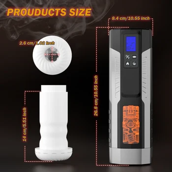 Digital Display Telescopic Vibration Heating Automatic Male Masturbation Cup Blowjob Machine Real Vagina Vacuum Sext Toyes Men