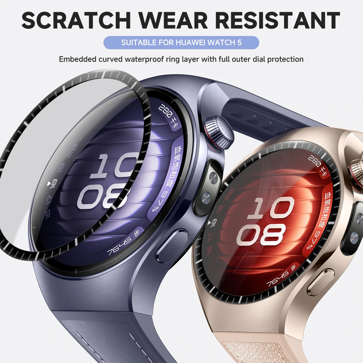 Soft Screen Protector HD Full Coverage Film for Smartwatches - Anti-Scratch Protective Cover (1-5 Pack)