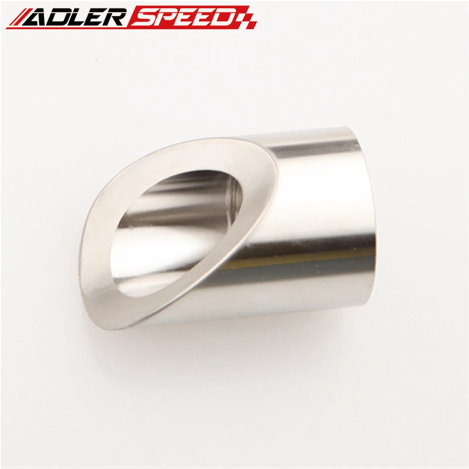 2개 45도 프리커브드 304 스테인리스 스틸 M18 X 1.5 컷 용접 O2 산소 센서 번 18mm X 1.5