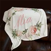 Baby Blanket Swaddling For Newborn Name Personalized Infant Crib Flannel Fleece Blanket Swaddle Baby Bedding Birthday Gift 2