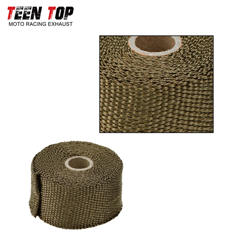 5M 10M 15M Motorcycle Exhaust Thermal Tape Exhaust Heat Wrap Roll for Motorcycle Fiberglass Heat Shield Tape with Stainless Ties - Image 5
