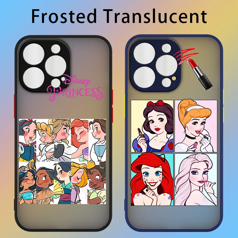 Disney Princess Villains For Apple Iphone 13 12 Mini 11 Pro Xs Max Xr X 8 7 6 Se Plus Frosted Translucent Phone Case Cover Aliexpress