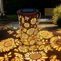 Lumière de tournesol et lumière d'ombre, lumière extérieure étanche à énergie solaire pour allée nocturne, pelouse, jardin, Patio, éclairage de décoration 1