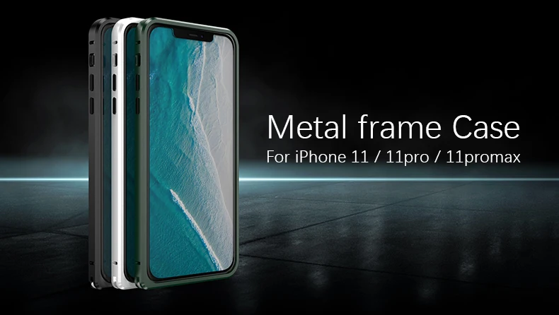 

Новый чехол с металлической рамкой для IPhone 11/11 Pro/11 Pro Max, ультратонкий противоударный чехол-бампер с защитой от падения, Защитные Чехлы