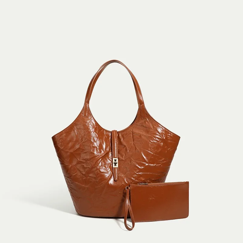 New Retro Versatile Basket Women's Bag Large Embossed Garden Bag Tote Bag Portable Shoulder Bags bolsas para mujeres bolsa