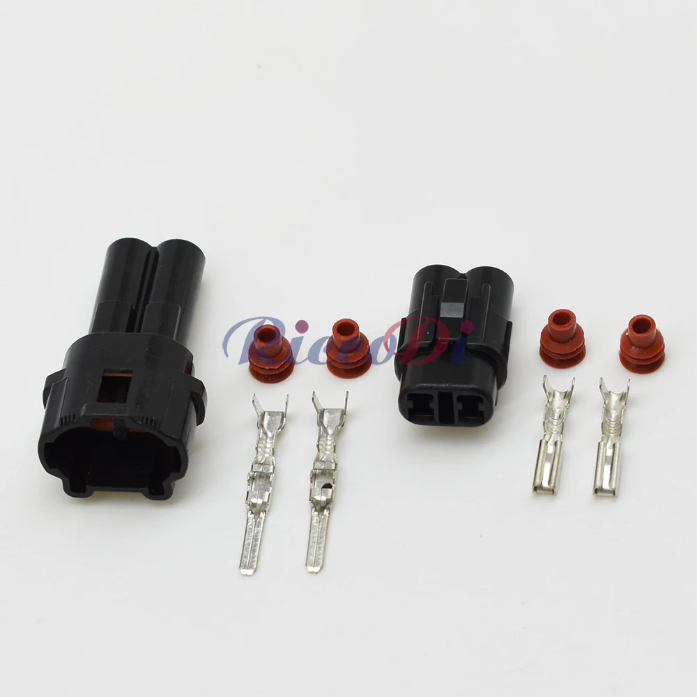 5/10/20/30 Set Femmina/maschio/Set completo Kit Sumitomo MT090 2 Pin Way Maschio Femmina Bianco Impermeabile Connettore automatico Spina moto 6187-2171 6180-2181 (Color : Male and Female set, Size