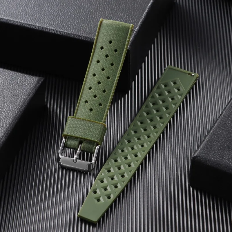 Waterproof Breathable Silicone Sport Watch Band with Quick Release