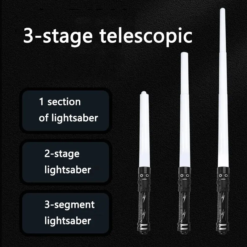 Laser Sword Lightsaber Red and Blue Double Saber Rave Transformation Children's Gift Cosplay Weapon Boy Cool Flashing Toy 2