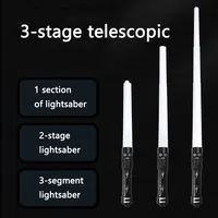 Laser Sword Lightsaber Red and Blue Double Saber Rave Transformation Children's Gift Cosplay Weapon Boy Cool Flashing Toy 2