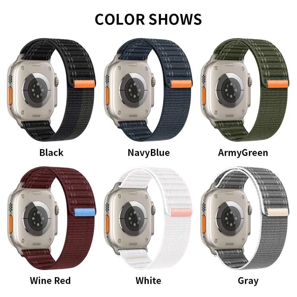 Sport Breathable Nylon Strap for Apple Watch Series 9 8 7 6 5 SE iWatch Ultra 2 49mm 45mm 44mm 41 40mm Bracelet Watchband