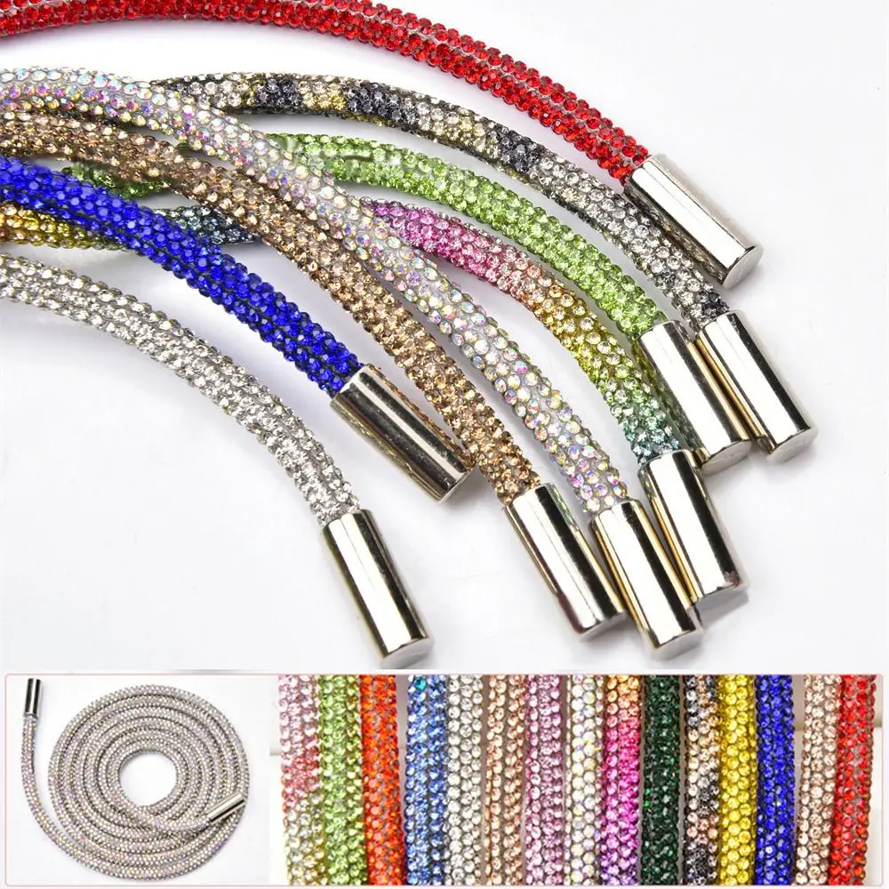 DIY Replacement Accessories Hoodie Trouser Sweatpant Diamond Rope Rhinestone Drawstring Bright Crystal String Shiny Round Cord