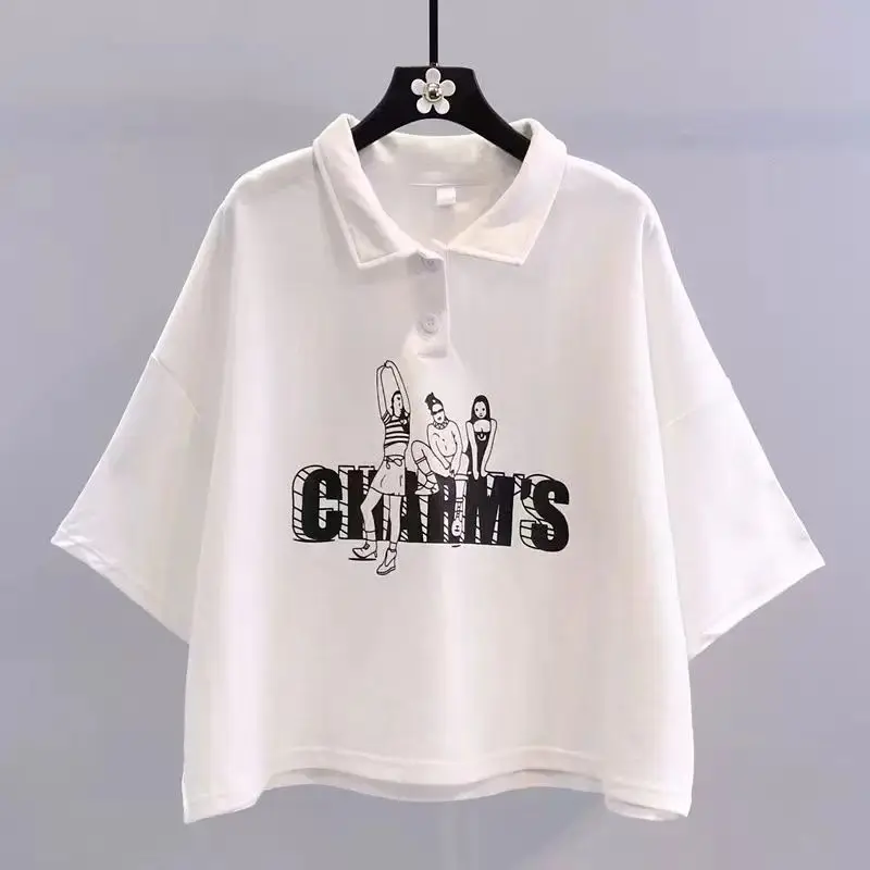 Summer Loose College Style Women's Loose Short Sleeved T-shirt+high Waisted Wide Leg Denim Pants Two-piece Setbaddie 2 Piece Set