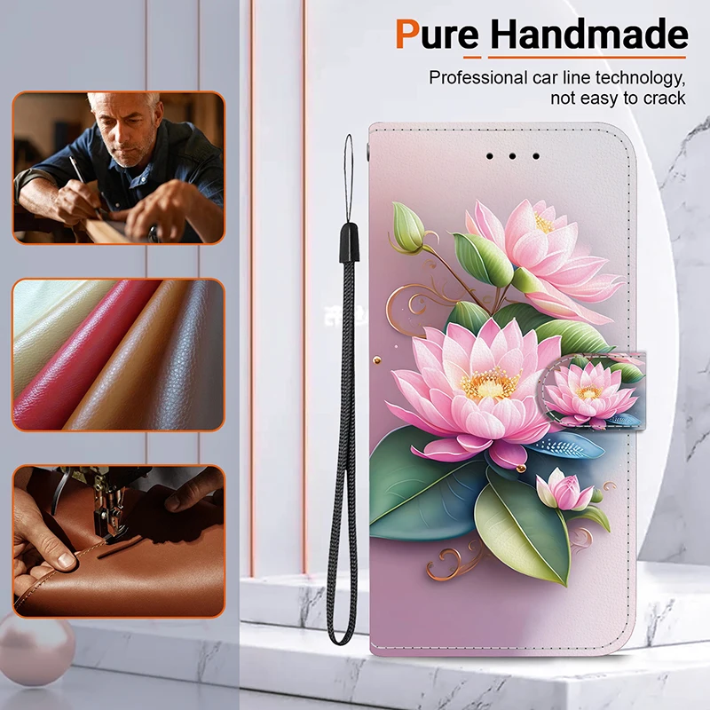 Leather Wallet Phone Case with Card Slots