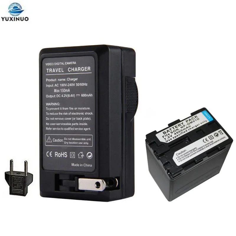 

4500mAh NP-QM91D NPQM91D Camera Camcorder Battery + AC Charger For Sony NP F980 F970 F960 F550 F570 F750 F770 CCD-RV100 TRU47E