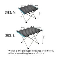 Ultralight Portable Folding Camping Table Foldable Outdoor Dinner Desk High Strength Aluminum Alloy For Garden Party Picnic BBQ 2