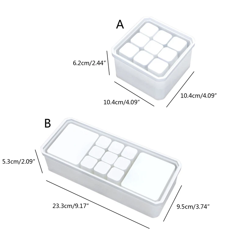 Y4QE Makeup Lipstick Storage Box Silicone Mold Resin Lipstick Holder Molds 9 Slot Resin Molds for DIY Crafts Making Craft