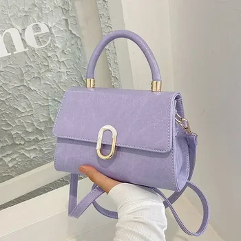 Borse a Tracolla Piccole da Donna Tendenza 2026, Borse a Mano in Ecopelle alla Moda per Donna, Borsa a Spalla da Donna Bianca Viola Nera