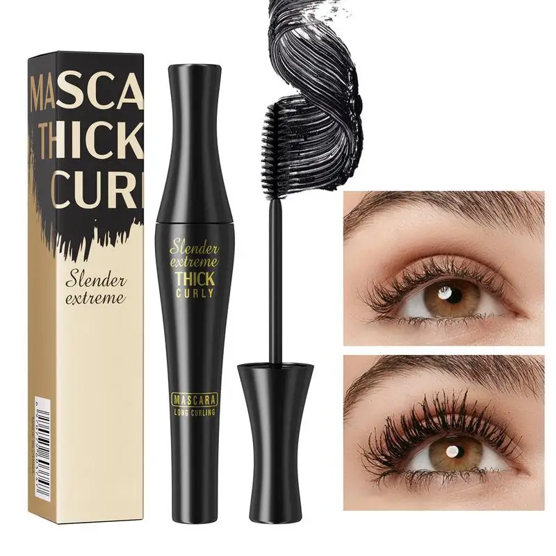

4D Mascara Curl Thick Lengthening Eyelash Mascara Waterproof Non-smudge Black Natural Curling Mascara Makeup