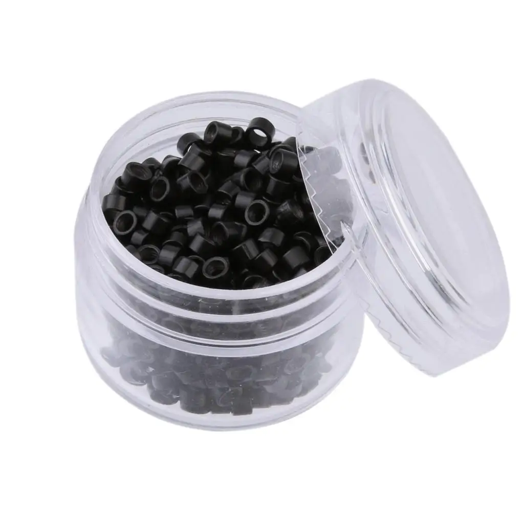 500개 나노 링 마이크로 비즈 인간 모발 연장 루프 3mm