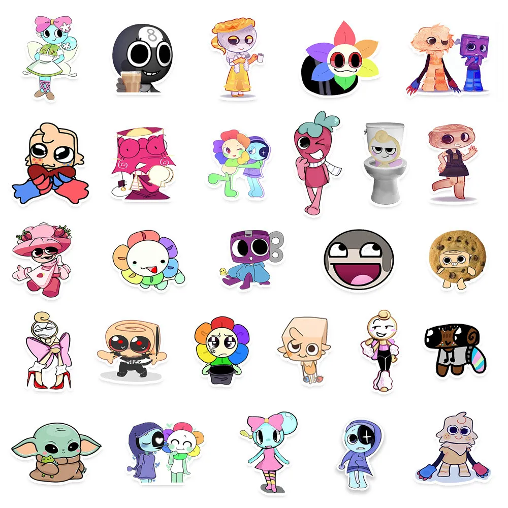 50 قطعة من ملصقات عالم Dandy الجديدة - ديكور محيطي...