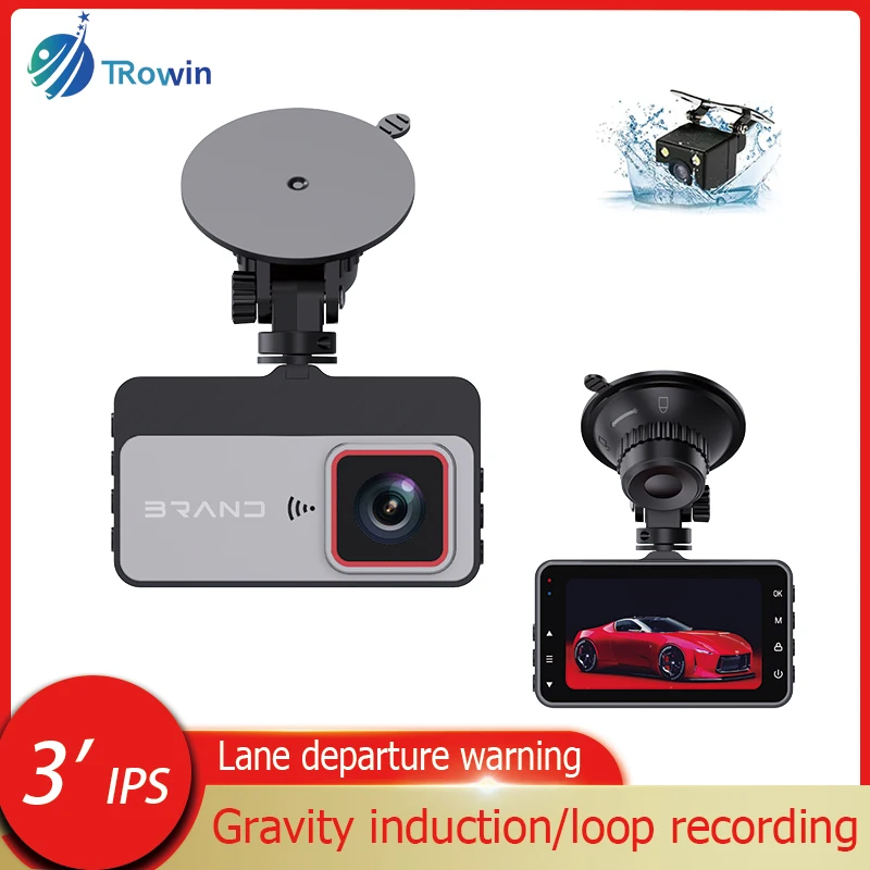 

Dash Cam Car DVR HD 1080P Night Vision Dual Lens Front and Rear Camera Reversing Image Car Charge Driving Recorder Black Box
