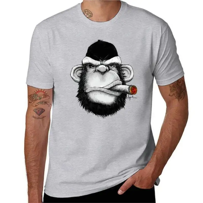 

Cigar Monkey T-Shirt funny t shirts blank t shirts man clothes oversized t shirts for men brand t-shirt summer top tees