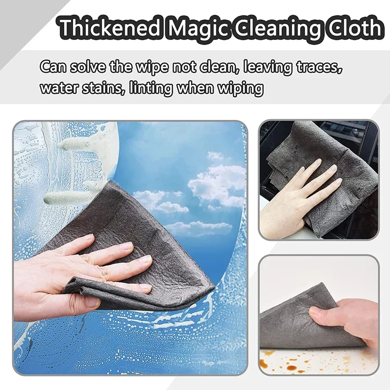Cleaning Cloth 10pcs/set Thickened Magic Cleaning Cloth No Trace No Watermark Reusable Microfiber Rag Quickly Clean Towels Scouring Pad